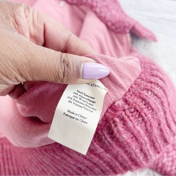 🆕 Loveshackfancy Almeria Sweater‎ Jacket Love Shack Fancy in Pink Size XS - Picture 4 of 8